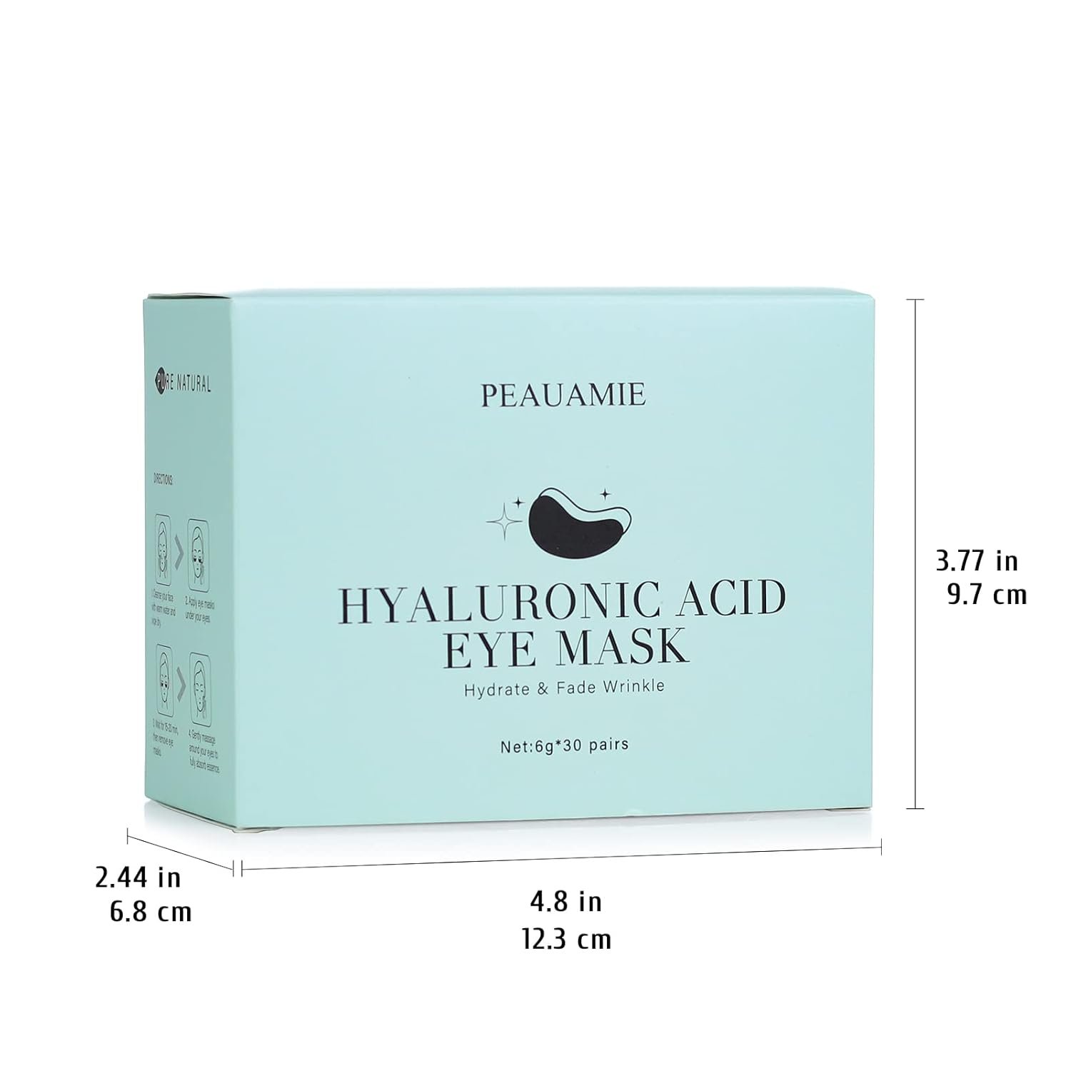 Under Eye Patchs (30 Pairs) Hyaluronic Acid Eye Mask for Dark Circles and Puffiness Wrinkle Eye Bags (Hyaluronic Acid) - Image 8