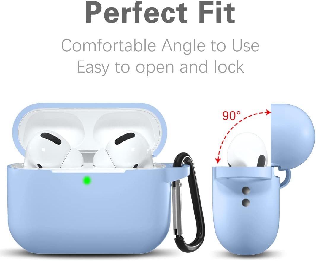 Lerobo Compatible with AirPods Pro 2nd/1st Generation Case Cover,with Keychain/Lanyard,Soft Silicone Skin Full Protective Case Compatible with Apple Airpod Pro Case 2022/2020/Airpod Pro 2 Case,Lilac - Image 3