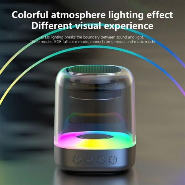 Portable Bluetooth Speaker with Lights,Portable Wireless Bluetooth Speaker, Home Subwoofer, Stereo Sound Small Audio, Wireless Speaker - Image 6