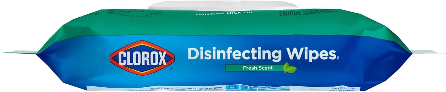 Clorox Disinfecting Wipes, Bleach Free Cleaning Wipes, Household Essentials, Fresh Scent, Moisture Seal Lid, 75 Wipes, Pack of 3 (New Packaging) - Image 13