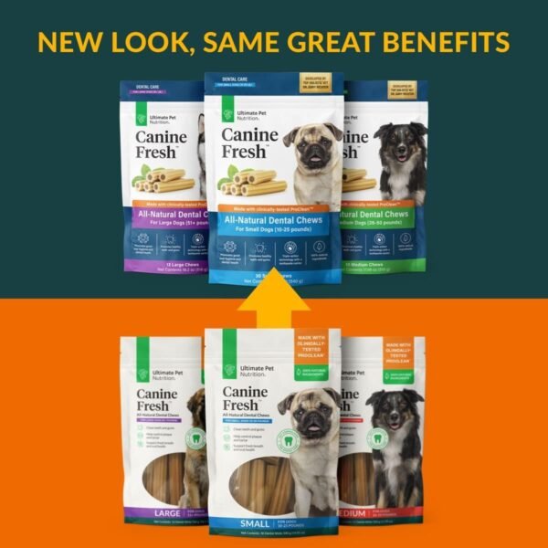 ULTIMATE PET NUTRITION Canine Fresh Dental Chews, Dental Dog Treats, Oral Care and Hygiene Chews, Soothes Gums, Vet Developed, 30 Chews (Small) - Image 6