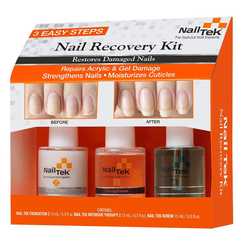 Nail Tek Repairs Damaged Nails kit.Intensive Therapy(.5OZ),Foundation(.5OZ)& Renew(.48OZ) - Image 2