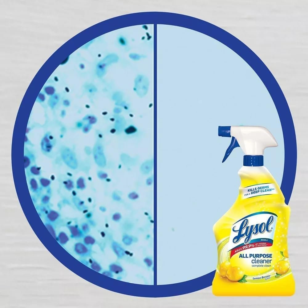 Lysol All Purpose Cleaner Spray, Lemon Breeze, 32 Ounces each (Pack of 3) - Image 6