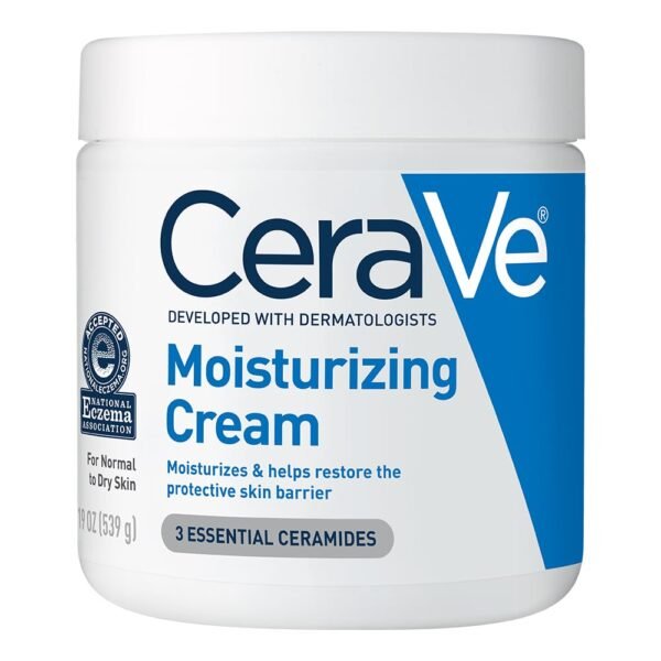 CeraVe Moisturizing Cream | Body and Face Moisturizer for Dry Skin | Body Cream with Hyaluronic Acid and Ceramides | Daily Moisturizer | Oil-Free | Fragrance Free | Non-Comedogenic | 19 Ounce - Image 2