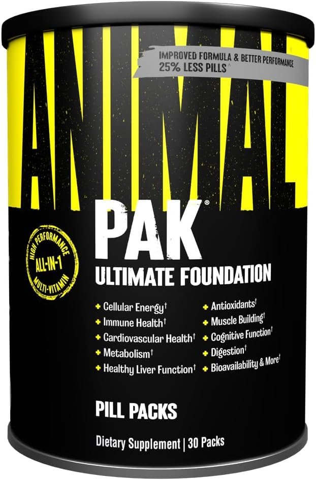 Animal Pak - Convenient All-in-One Vitamin & Supplement Pack - Zinc, Vitamins C, B, D, Amino Acids and More - Sports Nutrition Performance Mulitvitamin for Women & Men - Updated Version - 30 Count - Image 2