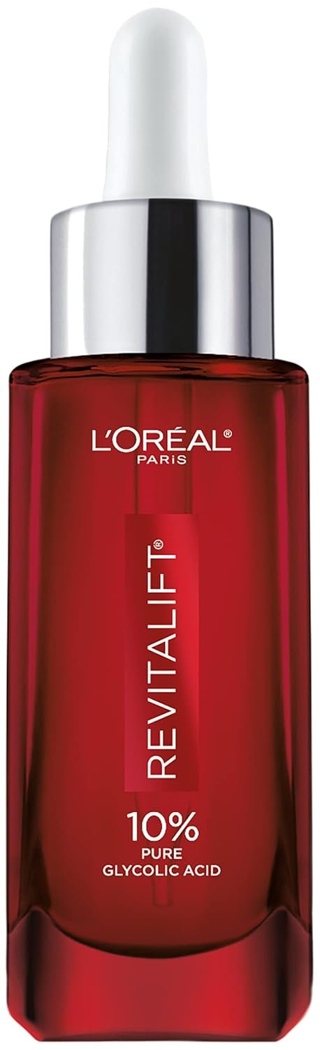 L'Oreal Paris Revitalift 10% Pure Glycolic Acid Face Serum, Visibly Evens Tone & Reduce Wrinkles, Fragrance Free 1.0 fl oz (30ml) - Image 2