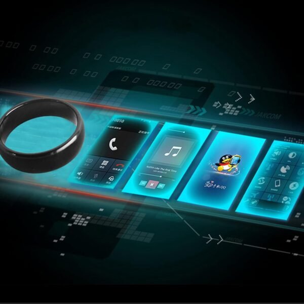 Waterproof Ceramic NFC Ring, NFC Forum Type 2 215 496 Bytes Chip Universal for Mobile Phone, All-Round Sensing Technology Wearable Smart Ring, Fasion Ring for Men or Women (12#, Black) - Image 7