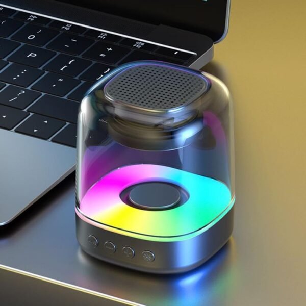 Portable Bluetooth Speaker with Lights,Portable Wireless Bluetooth Speaker, Home Subwoofer, Stereo Sound Small Audio, Wireless Speaker - Image 2