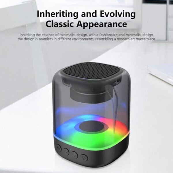 Portable Bluetooth Speaker with Lights,Portable Wireless Bluetooth Speaker, Home Subwoofer, Stereo Sound Small Audio, Wireless Speaker - Image 7
