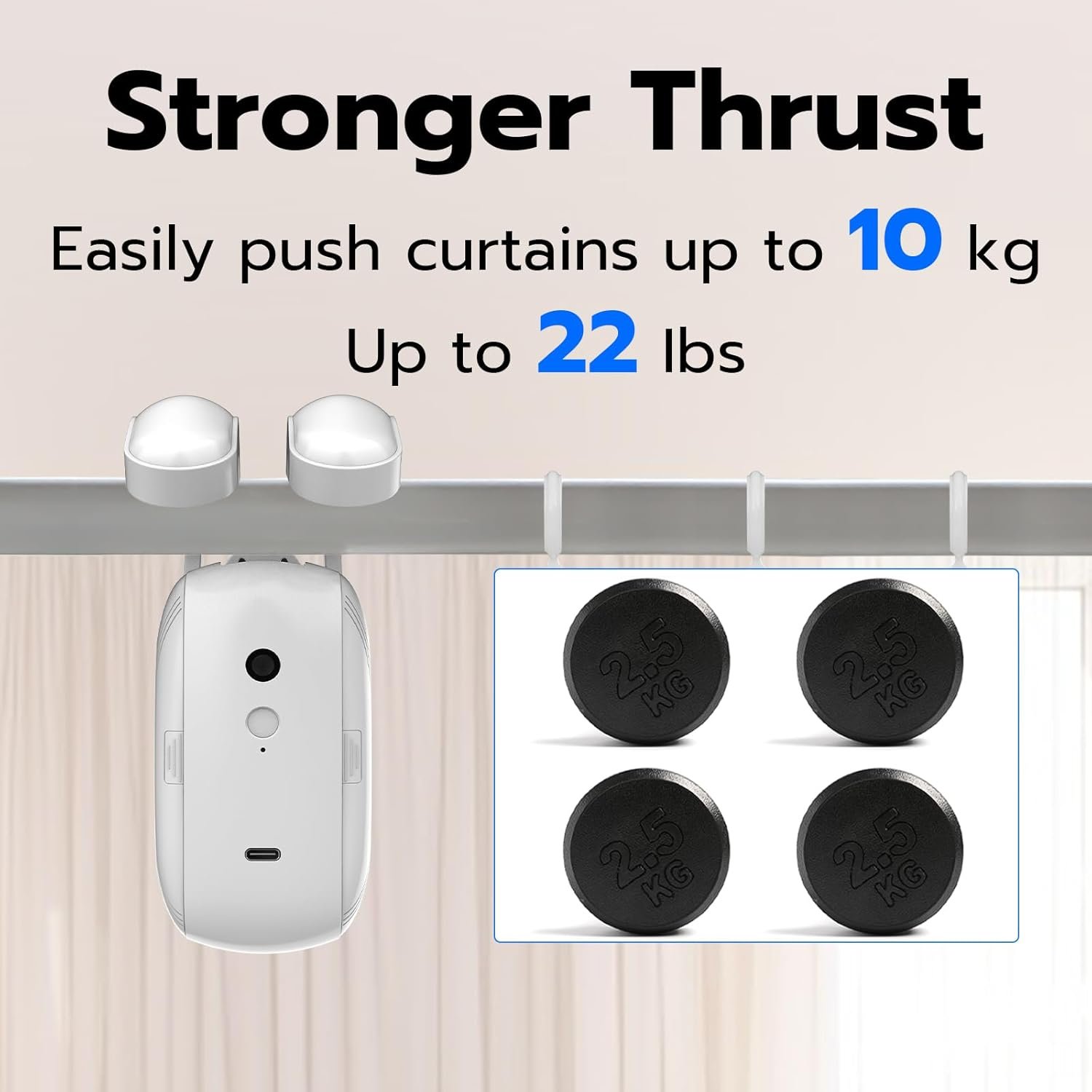 Eseesmart Smart Automatic Curtain Opener - Curtain Opener Electronic, Remote Control with App/Timer/Voice, Automatic Light Sensor, Add Gateways, for Google Alexa, No Remote - Image 5