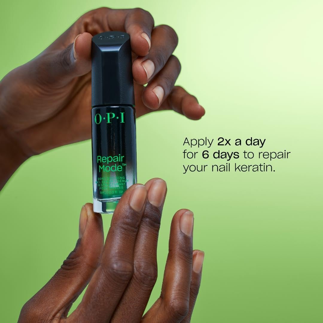 OPI Repair Mode Bond Building Nail Serum, Keratin Protein, Repaired Nails in 6 Days, Vegan Formula*, Clear, 0.3 fl oz - Image 6
