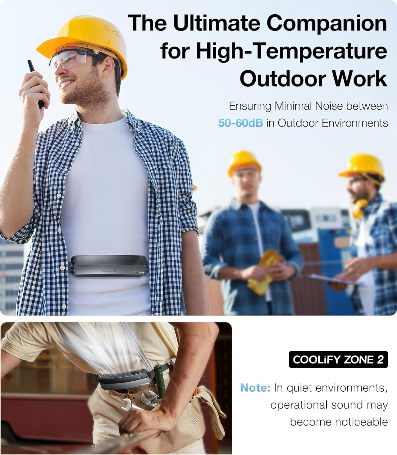 TORRAS 2024 COOLiFY ZONE Wearable Waist Fan with Max 15H Working Time, Strong Wind Power for Full Body Cooling fan, Rechargeable Belt Fan, Durable and Suitable for Outdoor Work and Sports - Image 7