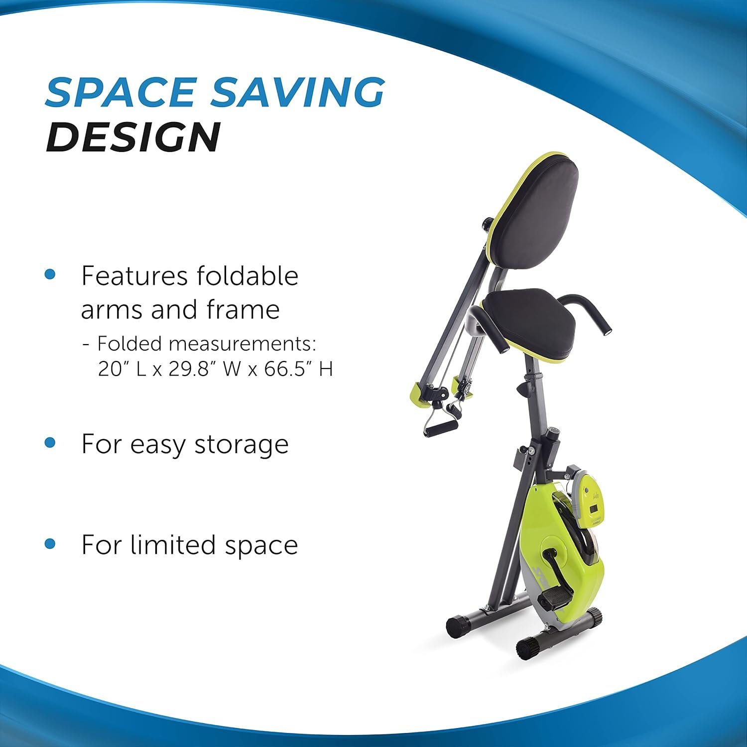 Stamina Wonder Exercise Bike | Build Upper and Lower Body Strength on One Machine | Includes Two Online Workout Videos, Chartreuse and Gray - Image 8