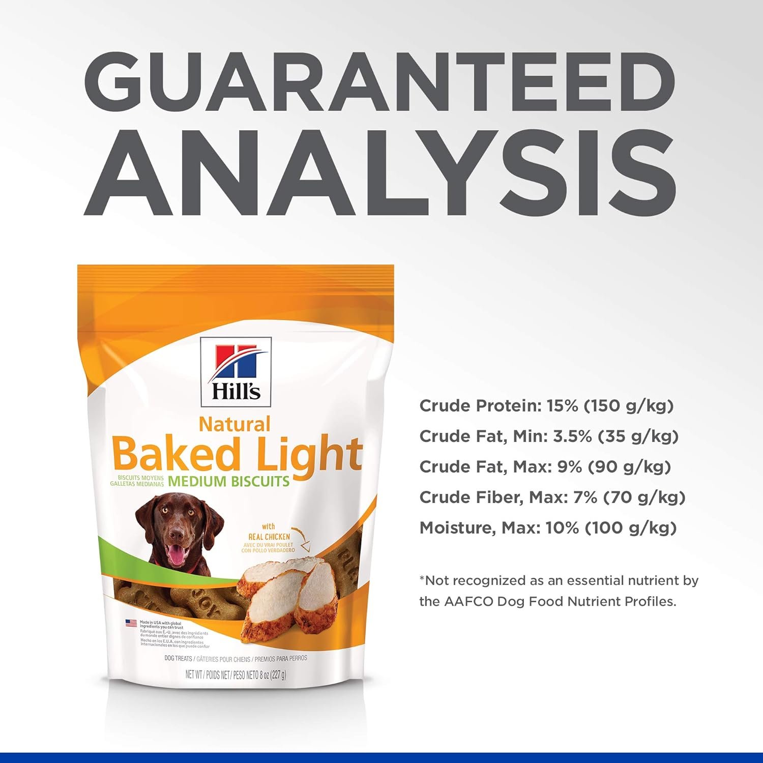 Hill's Natural Baked Light Biscuits, All Life Stages, Great Taste, Dog Treats, Chicken (medium & large breeds), 8 oz Bag - Image 8