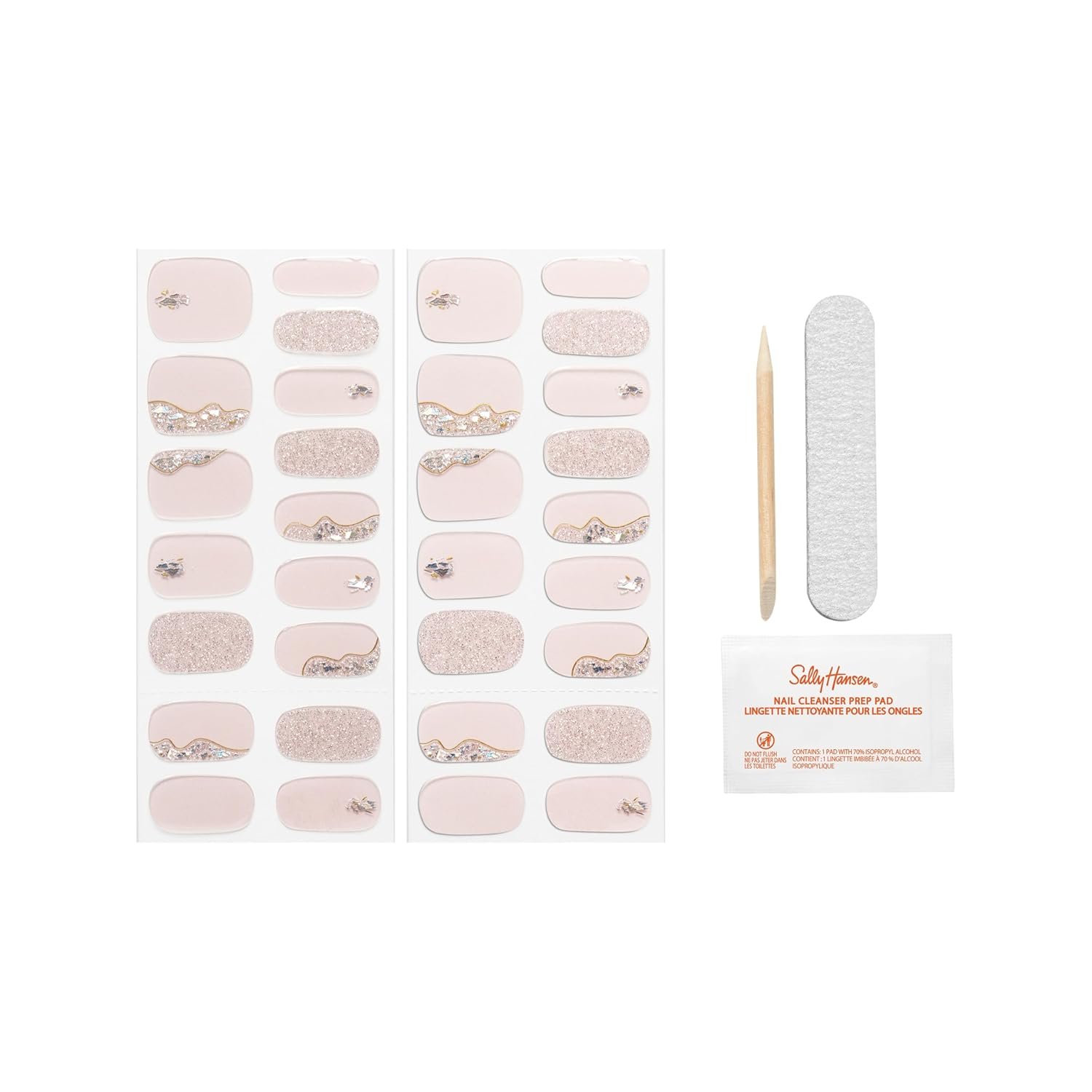 Sally Hansen Salon Effects Super Shine, Pink Paradise, Nail Strips, No UV Light Needed, No Dry Time, Long-Lasting, Non-Damaging, No Chipping - Image 4