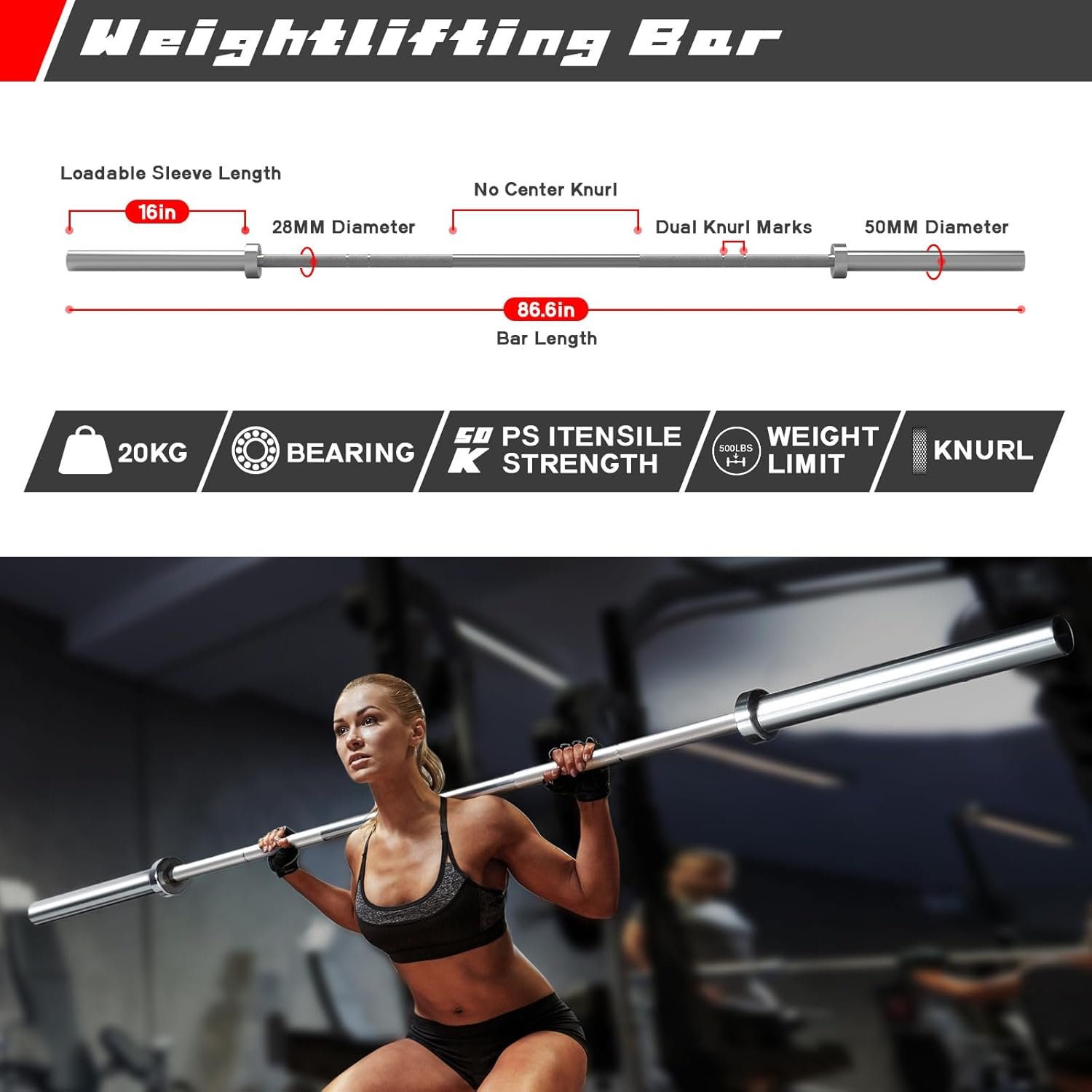 RitFit Multi-Function Squat Rack Power Cage PPC03 with Cable Crossover System, 1000LBS Capacity Power Rack and Packages with Optional Weight Bench, Olympic Barbell Weight Set, for Garage & Home Gym - Image 7