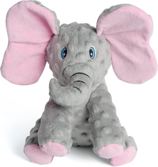DODODOLA Dog Toys Puppy Toys Cute Squeaky Elephant Dog Toy with Crinkle Paper Stuffed Plush Animal Dog Toys to Keep Them Busy for Small Medium Large Dogs - Image 2