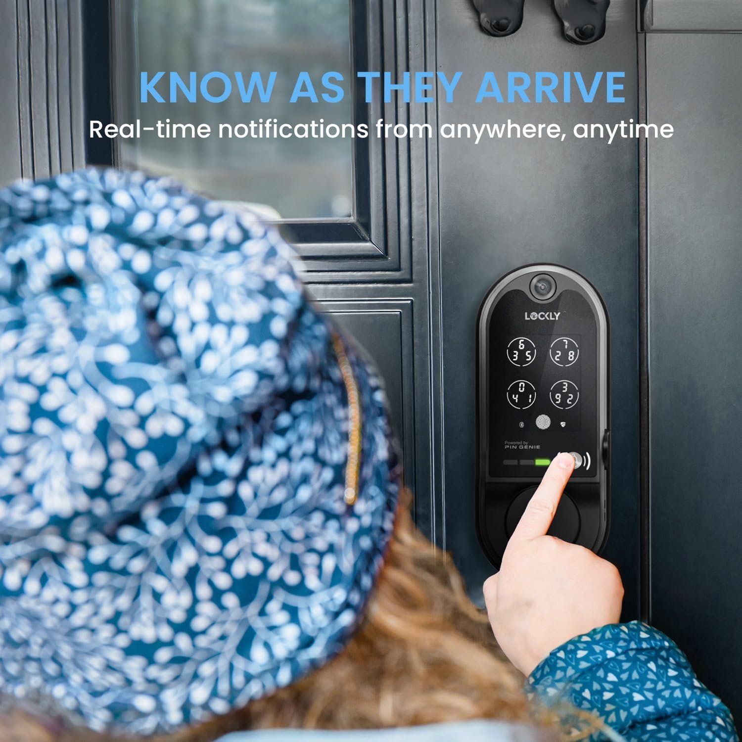 Lockly Vision Elite - WiFi Video Smart Lock with Night Vision Camera, Motion Sensor, Biometric Fingerprint, Voice Control, App Remote Control, Doorbell, Solar Panel, Digital Keypad, Matte Black - Image 9