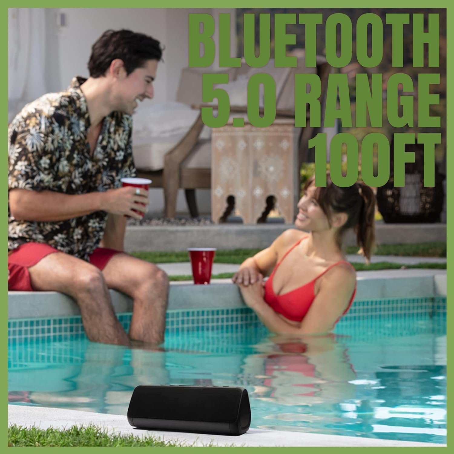 OontZ Angle 3 Pro - Waterproof Bluetooth Speaker, 21-Watts Louder Volume, Exceptional Sound & Bass, 100ft Wireless Range, Play Two Together for Dual Stereo, Bluetooth Speakers (Black) - Image 3
