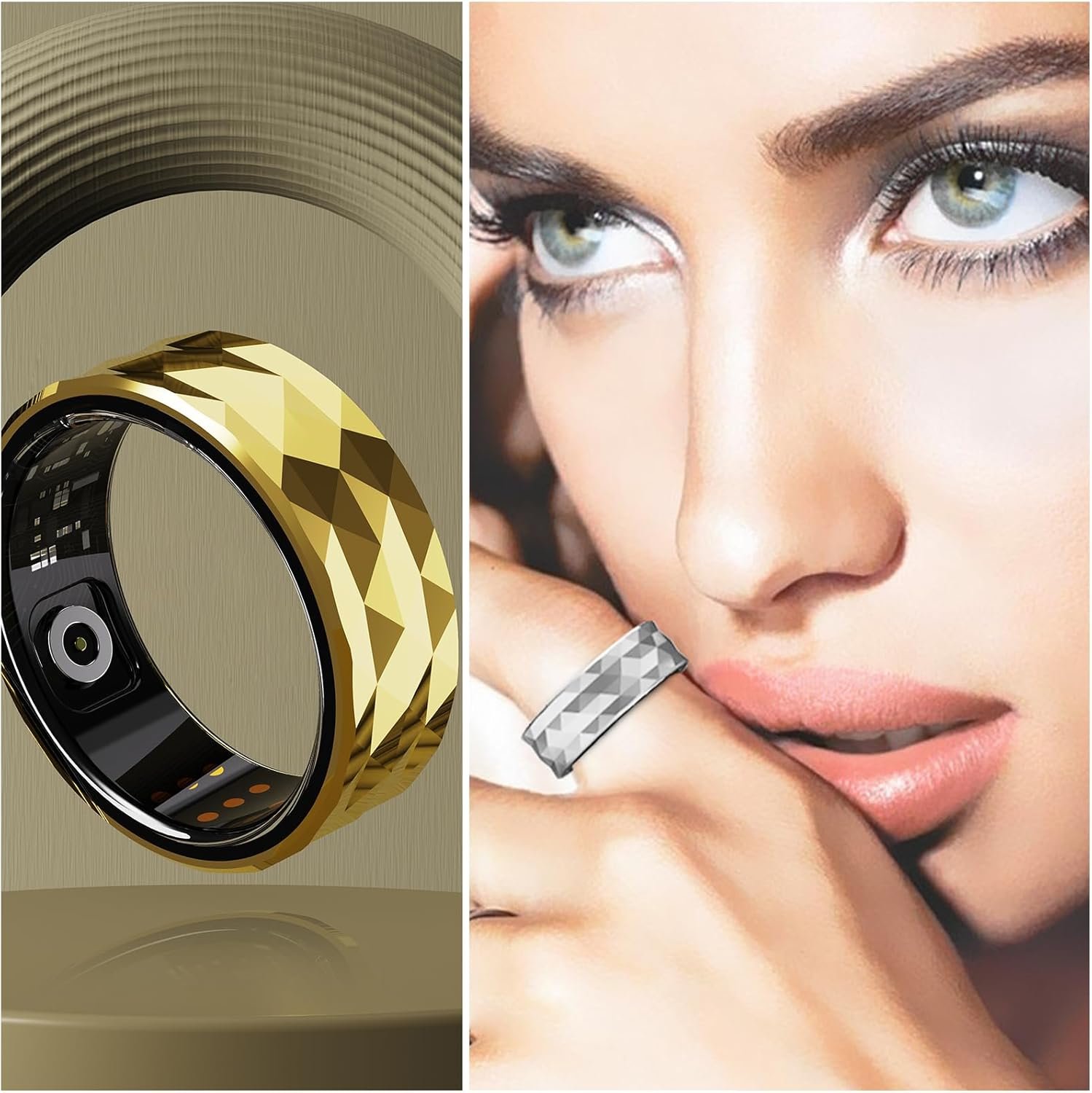 Smart Ring, Activity & Fitness Tracker Ring for Women/Men, No APP Subscription, Fitness Tracking Smart Ring with Calories/Heart Rate/Blood Oxygen/Sleep Monitoring, IP68 Waterproof-10#, Black - Image 8