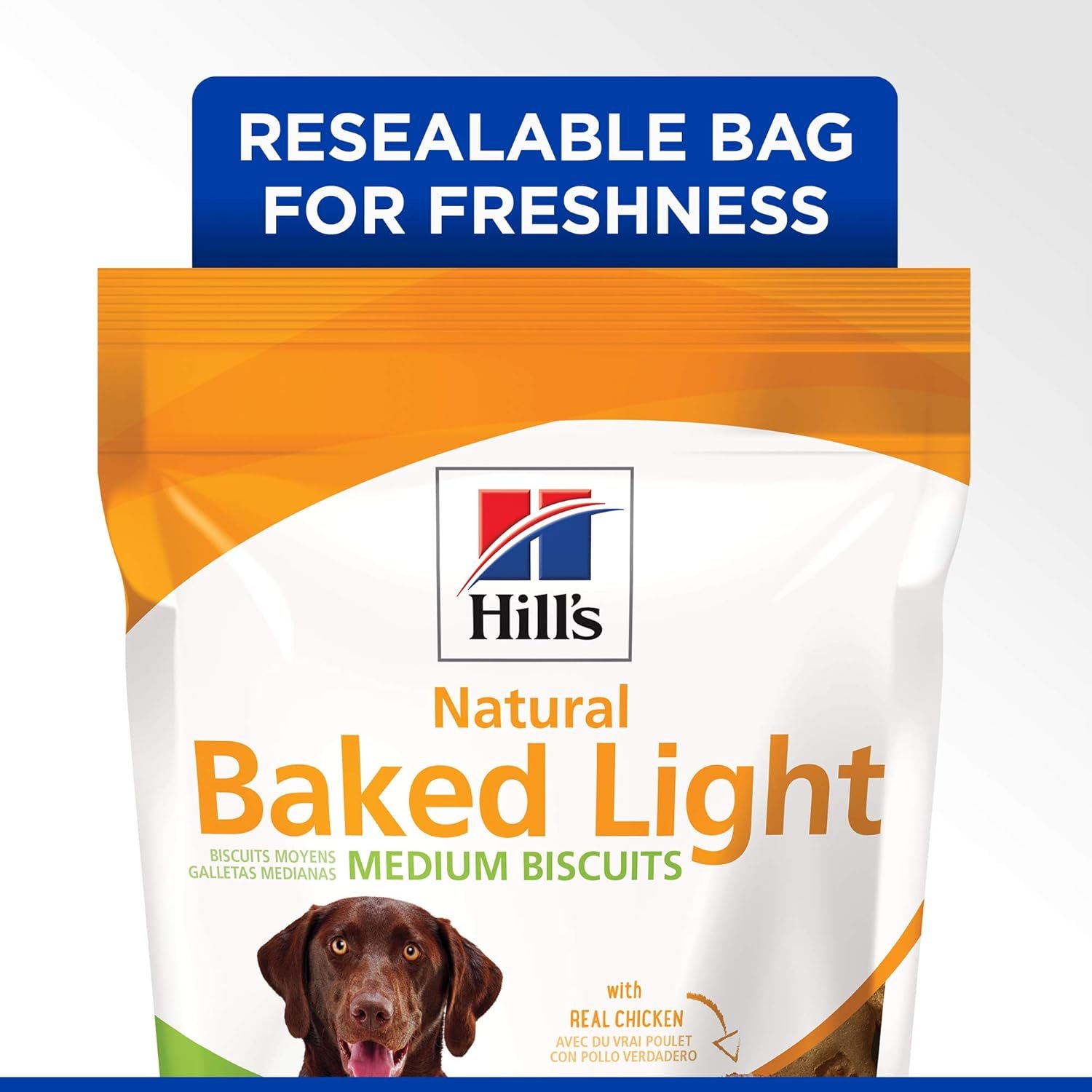 Hill's Natural Baked Light Biscuits, All Life Stages, Great Taste, Dog Treats, Chicken (medium & large breeds), 8 oz Bag - Image 7
