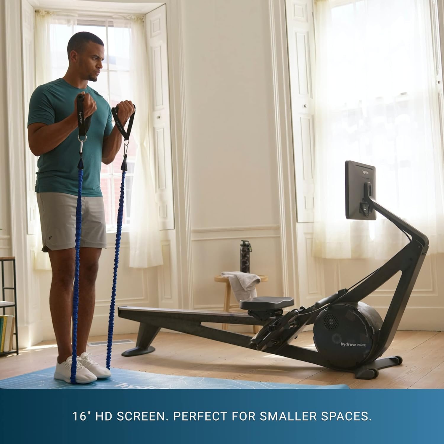 Hydrow Wave Rowing Machine with 16" HD Touchscreen & Speakers - Foldable | Live Home Workouts, Subscription Required - Image 7