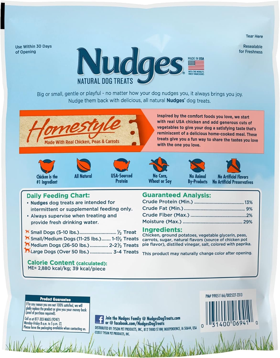 Blue Buffalo Nudges Homestyle Natural Dog Treats, Chicken, 10oz Bag - Image 3