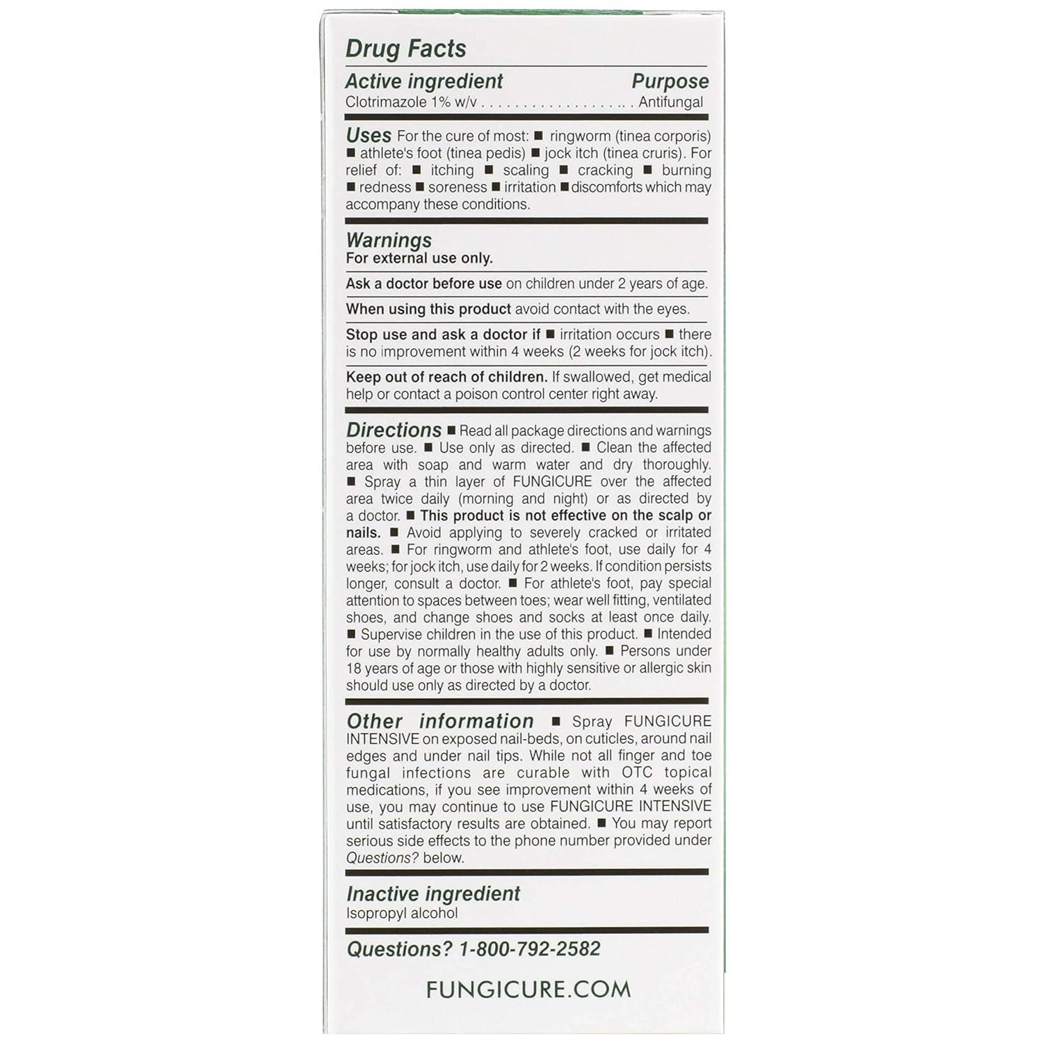 FUNGICURE Intensive Spray, Antifungal Treatment, Kills 6 Types of Fungus, Soothes Itching & Burning, 2 Fl Oz (Pack of 1) - Image 7