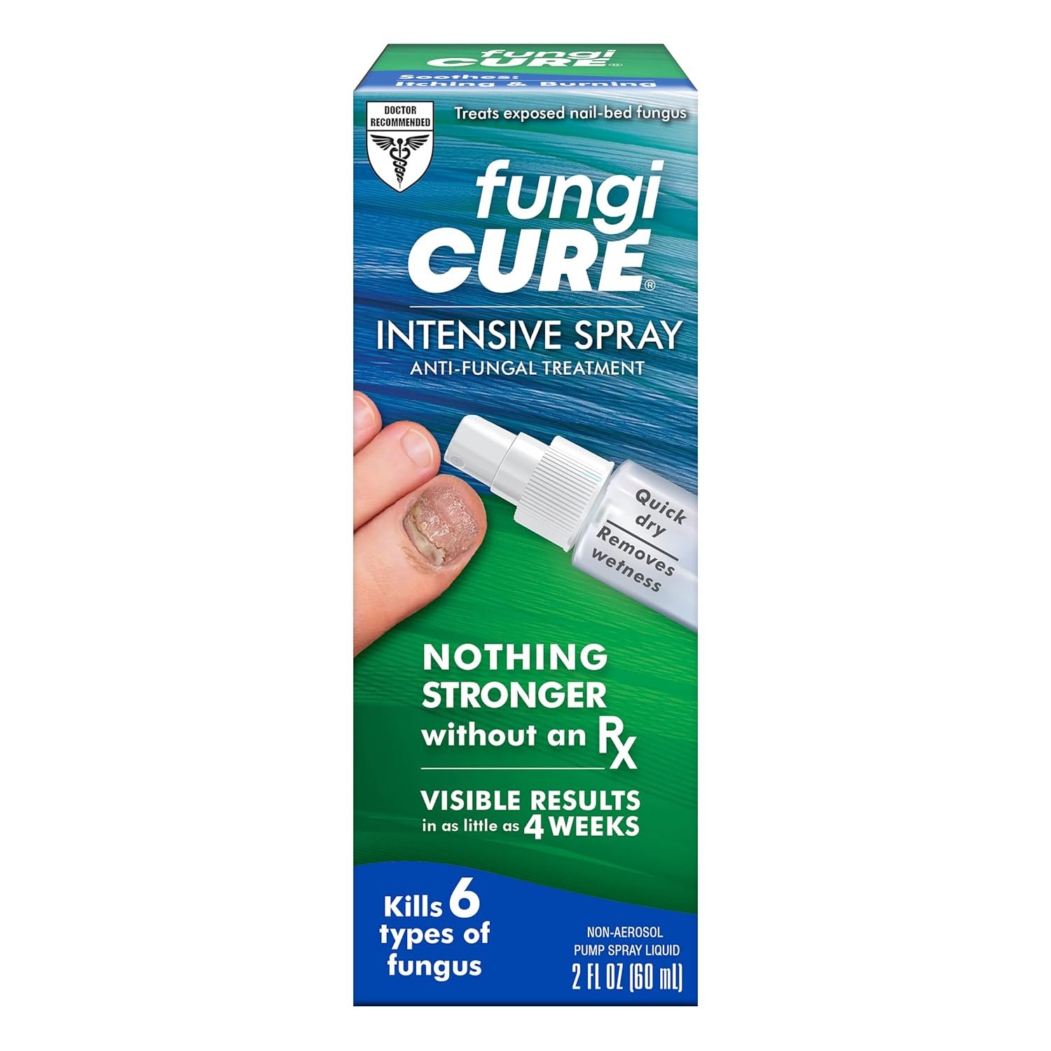 FUNGICURE Intensive Spray, Antifungal Treatment, Kills 6 Types of Fungus, Soothes Itching & Burning, 2 Fl Oz (Pack of 1) - Image 2