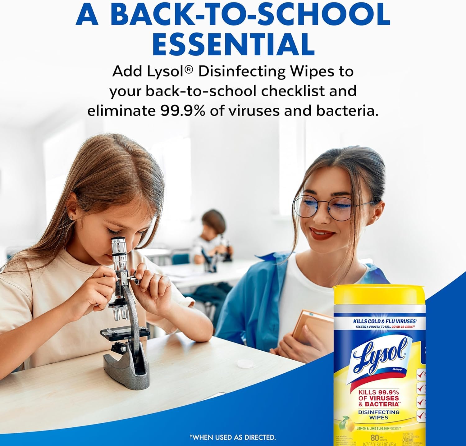 Lysol Disinfectant Wipes Bundle, Multi-Surface Antibacterial Cleaning Wipes, contains x2 Lemon & Lim Blossom, Crisp Linen, Mango & Hibiscus, Pack of 4 - Image 11