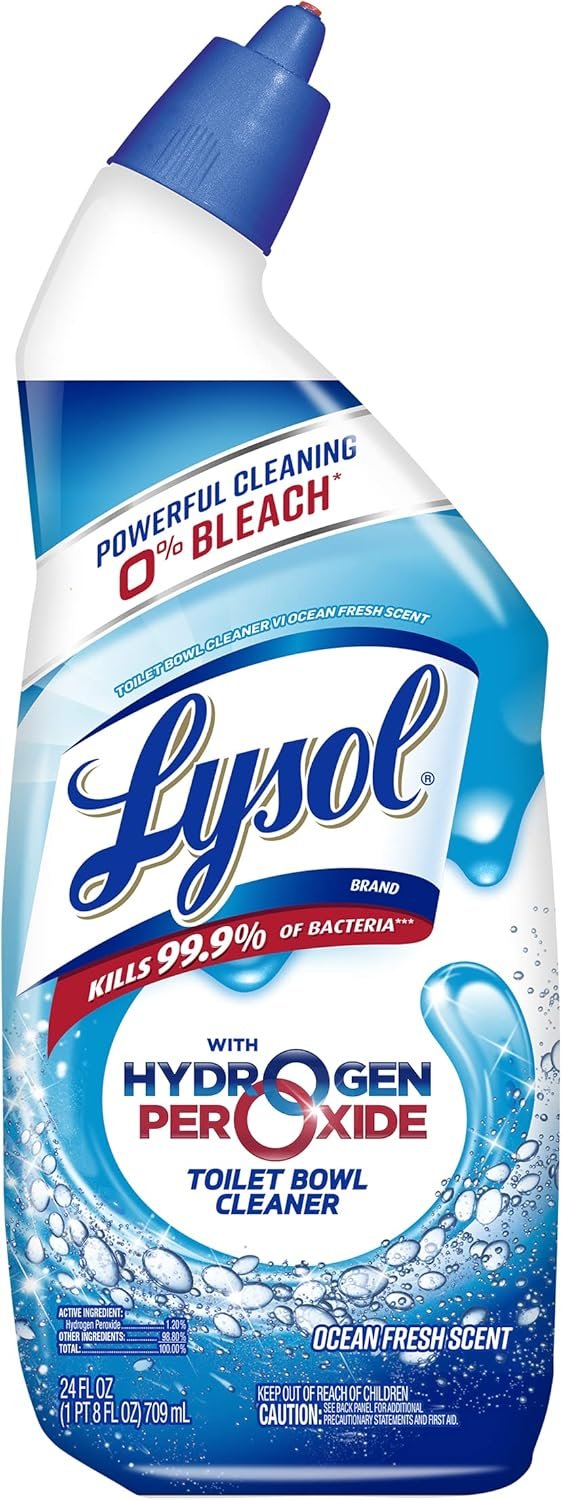 Lysol Toilet Bowl Cleaner Gel, For Cleaning and Disinfecting, Bleach Free, Ocean Fresh Scent, 24oz - Image 2