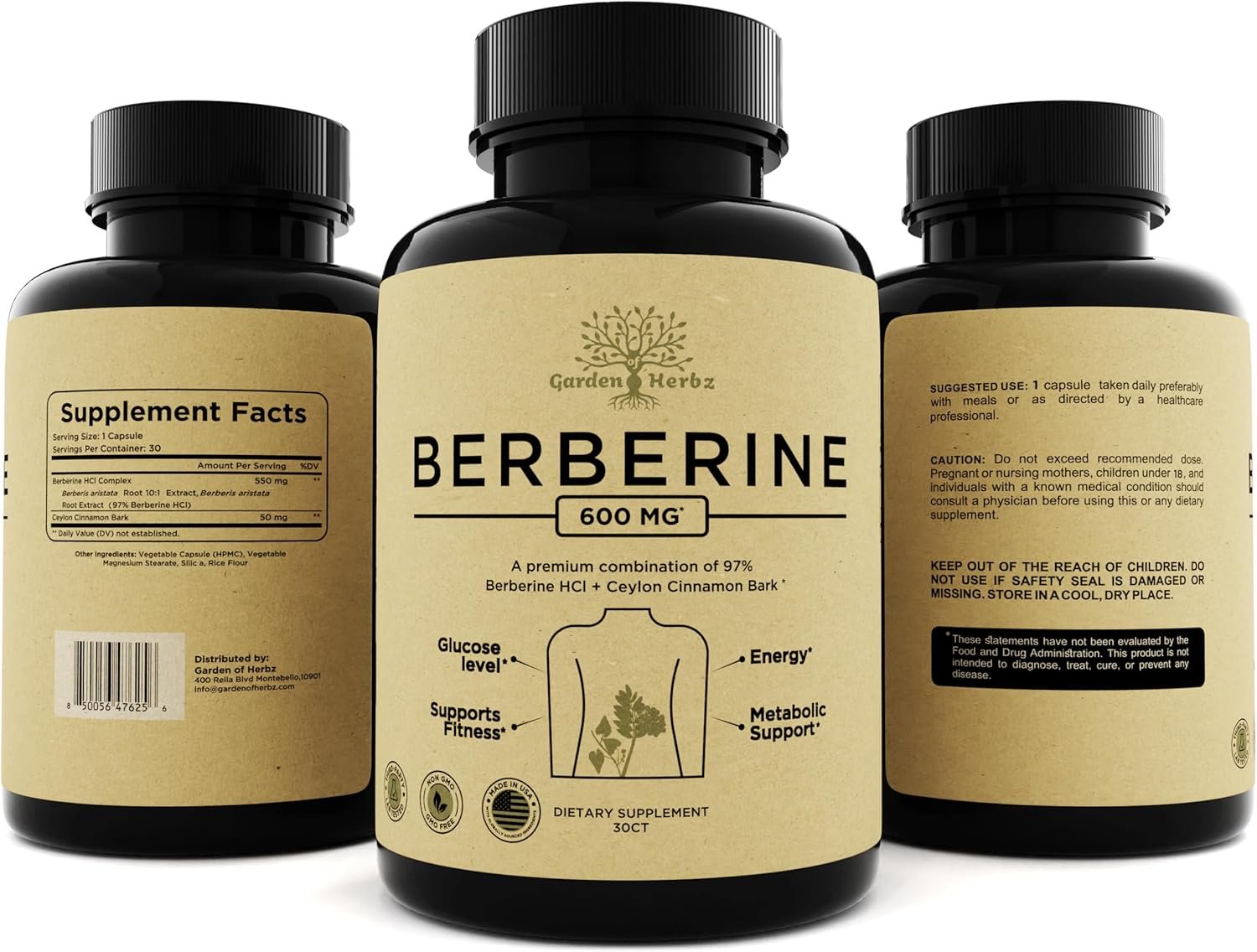 600 Mg Berberine Supplement – Berberine HCL & Ceylon Cinnamon Capsules for Women & Men – Supports Healthy Weight Management & Digestion - Image 10