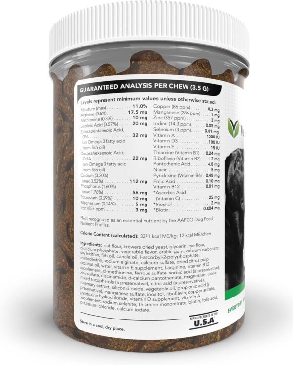 VETRISCIENCE Canine Plus MultiVitamin for Senior Dogs - Vet Recommended Vitamin Supplement - Supports Mood, Skin, Coat, Liver Function, 60 Chews (Packaging May Vary) - Image 3