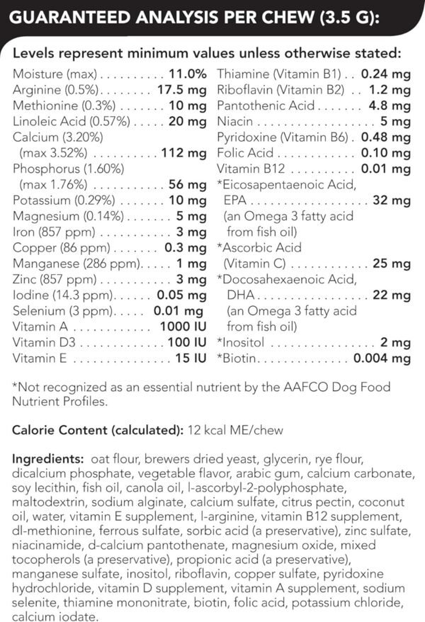 VETRISCIENCE Canine Plus MultiVitamin for Senior Dogs - Vet Recommended Vitamin Supplement - Supports Mood, Skin, Coat, Liver Function, 60 Chews (Packaging May Vary) - Image 5
