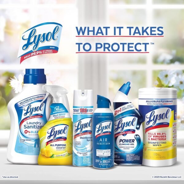 Lysol All-Purpose Cleaner, Sanitizing and Disinfecting Spray, To Clean and Deodorize, Lemon Breeze Scent, 32oz - Image 7