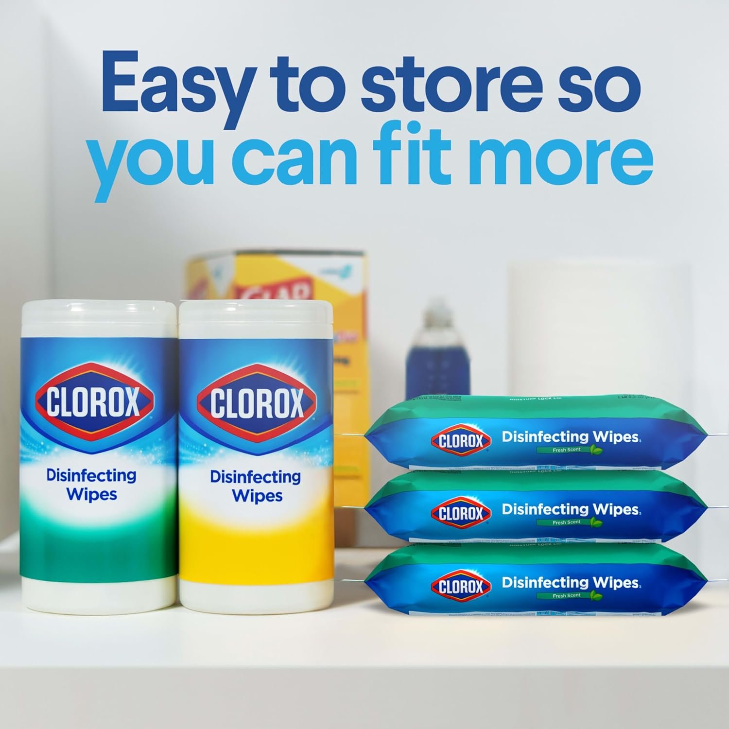 Clorox Disinfecting Wipes, Bleach Free Cleaning Wipes, Household Essentials, Fresh Scent, Moisture Seal Lid, 75 Wipes, Pack of 3 (New Packaging) - Image 9