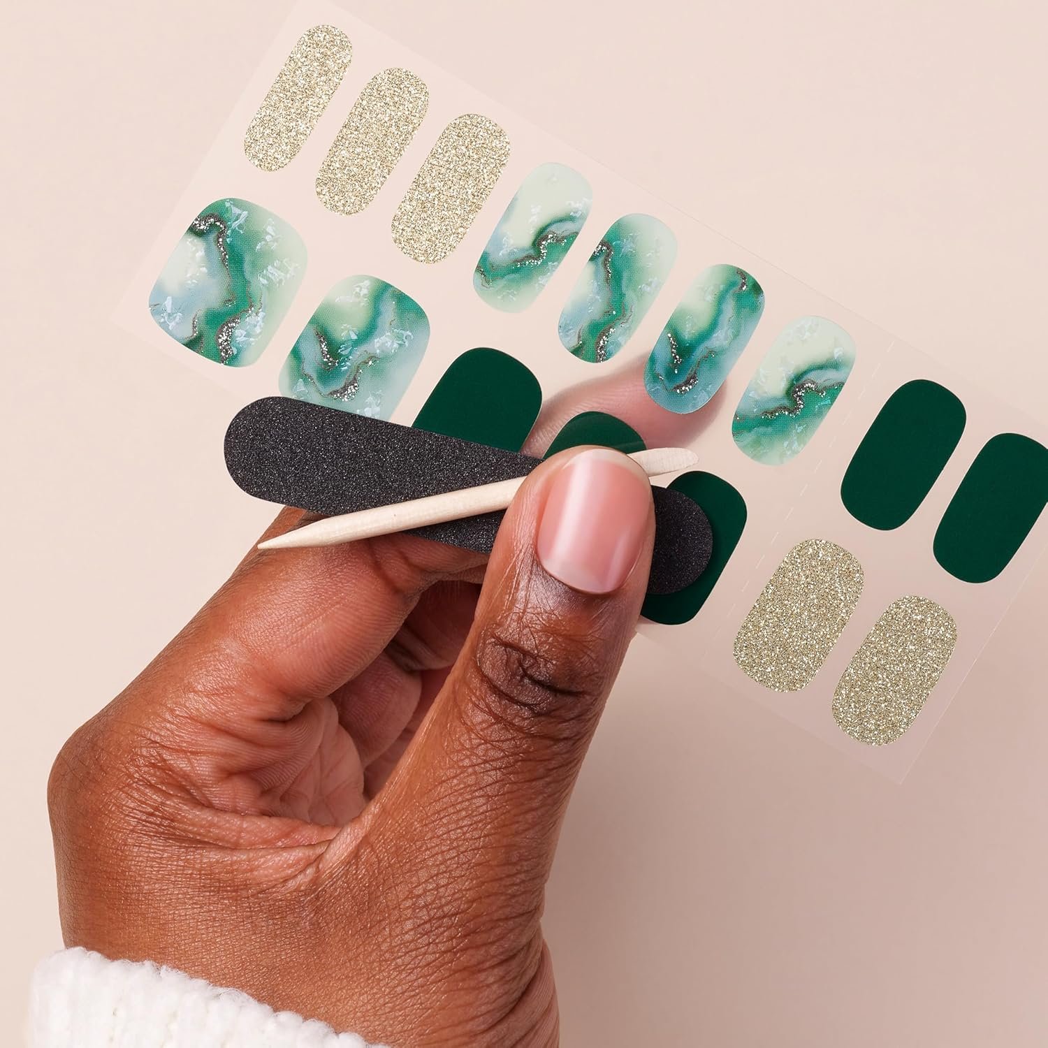 Sally Hansen Salon Effects Super Shine, Pink Paradise, Nail Strips, No UV Light Needed, No Dry Time, Long-Lasting, Non-Damaging, No Chipping - Image 9