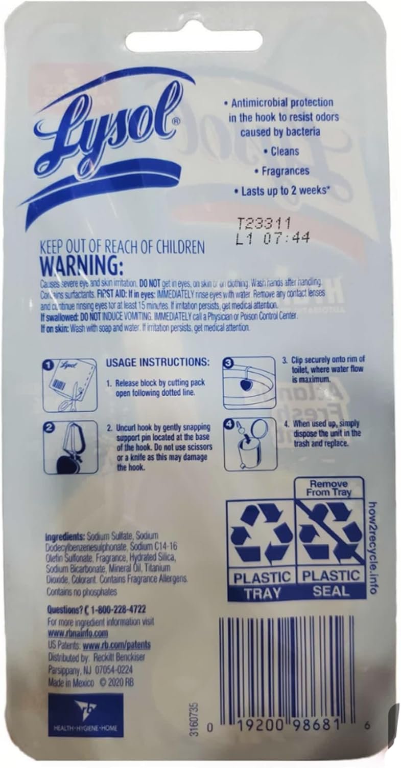 Reckitt Lysol All-Purpose Cleaner, Mango & Hibiscus Scent, 32 Fl Oz (Pack of 2) - With 1ct Auto In-The-Bowl Toilet Cleaner, Atlantic Fresh - Image 8
