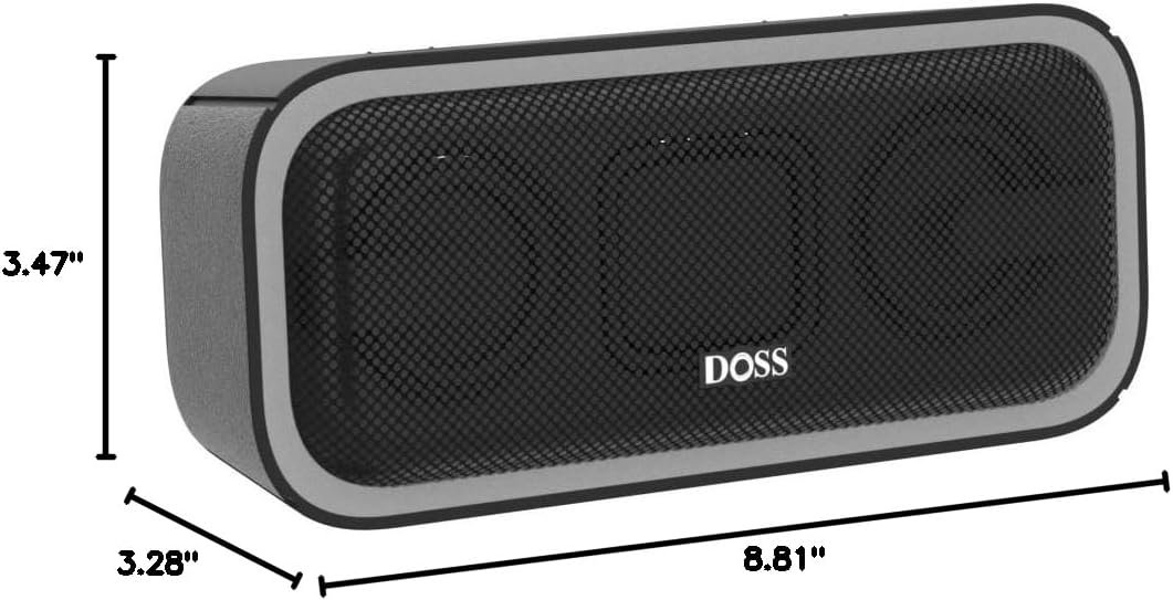 DOSS SoundBox Pro+ Bluetooth Speaker with 24W Stereo Sound, Extra Bass, IPX6 Waterproof, 15H Playtime, Wireless Stereo Pairing, Multi-Colors Light, Portable Speaker for Home, Poolside Party, Camping - Image 11