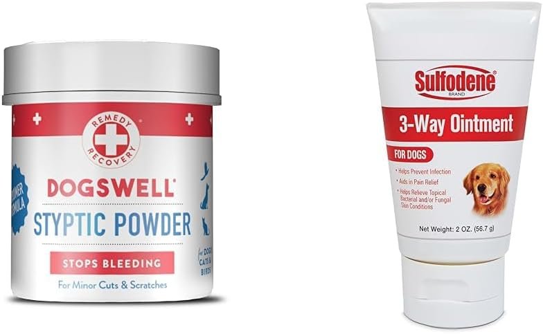 DOGSWELL Remedy+Recovery Styptic Blood Stopper Powder for Dogs & Cats 1.5 oz. Container & Farnam Sulfodene Dog Wound Care Ointment, Relieves Pain & Prevents Infection for Dog Cuts - Image 2