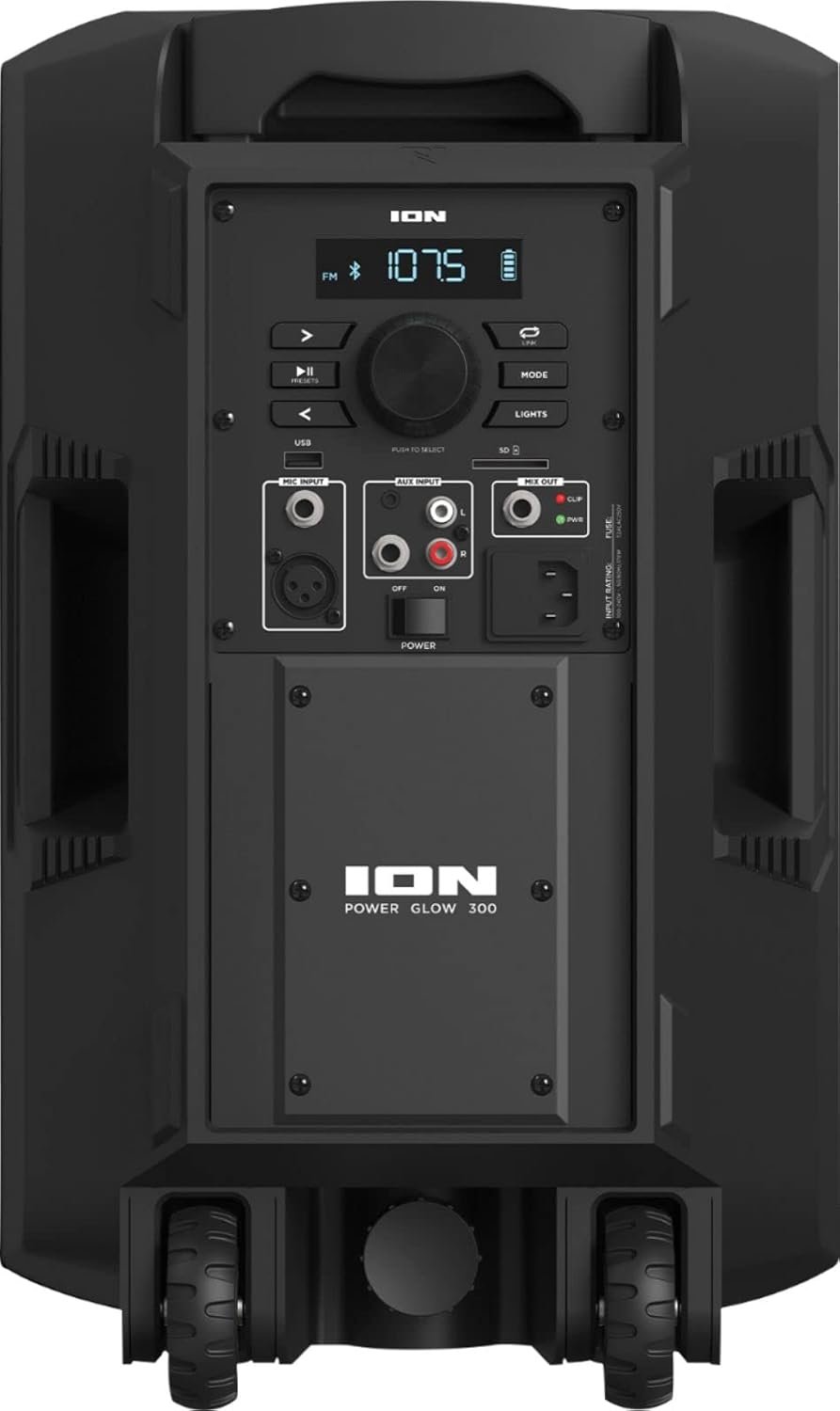 ION Audio Power Glow 300 Rechargeable Bluetooth Speaker System with LED Party Lights (Renewed) - Image 4