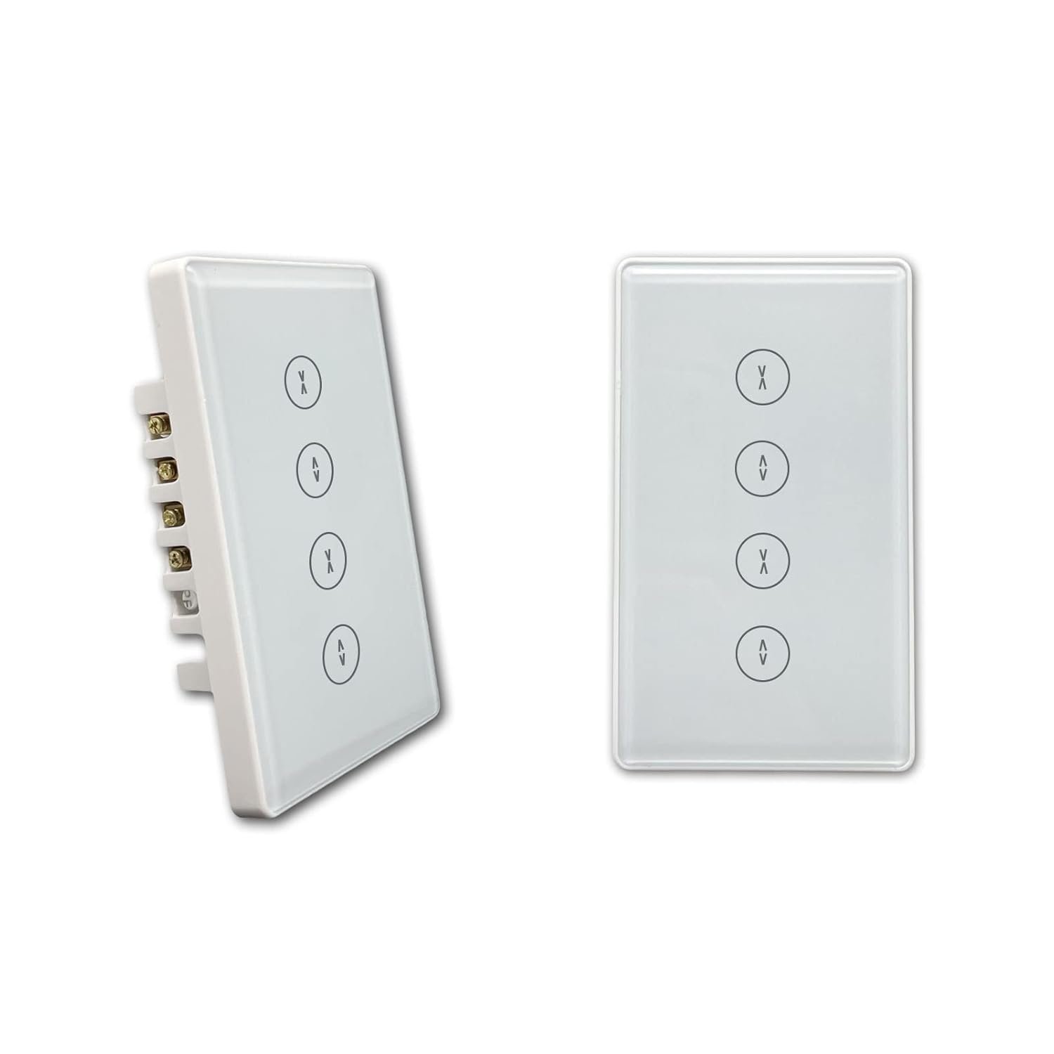 WiFi Smart Curtain Touch Wall Switch, Smart Life/Tuya APP Remote Timer and Counterdown, Compatible with Alexa and Google Home, White No Hub Required(Dual-Track Curtains) - Image 2