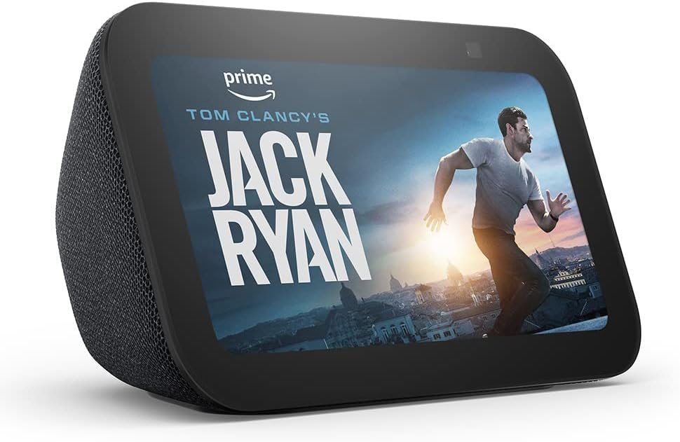 Echo Show 5 (3rd Gen, 2023 release) | Smart display with deeper bass and clearer sound | International Version with UK Power Adaptor | Charcoal - Image 3