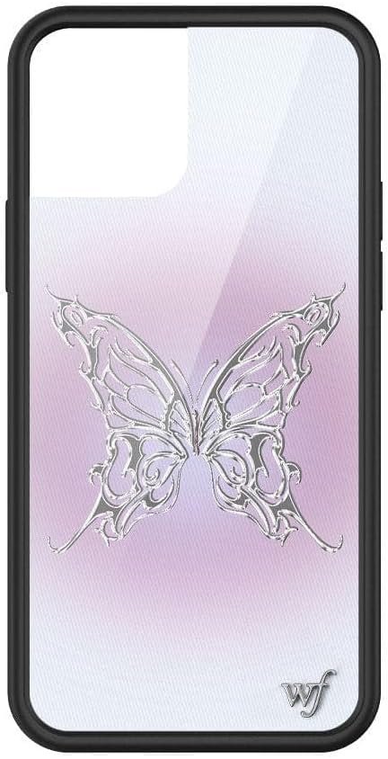 Wildflower Cases - AI Butterfly Case, Compatible with Apple iPhone 12/12 Pro | Purple, Pastel, Modern, Trendy, Chrome, Silver - Protective Bumper, 4ft Drop Test Certified, Women Owned Small Business - Image 2