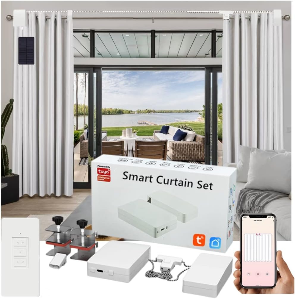 Nexete Smart Curtain Motor Robot, Automatic Curtain Open Timer, Wireless Remote & Smart Life App Control, Add Gateway to Make it Compatible with Alexa, Google Home (Smart Curtain kit) - Image 2