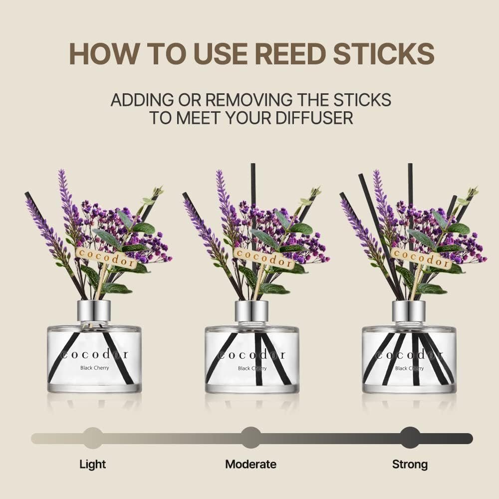 COCODOR Lavender Reed Diffuser/Garden Lavender / 6.7oz(200ml) / 1 Pack/Home Decor & Office Decor, Fragrance and Gifts - Image 5