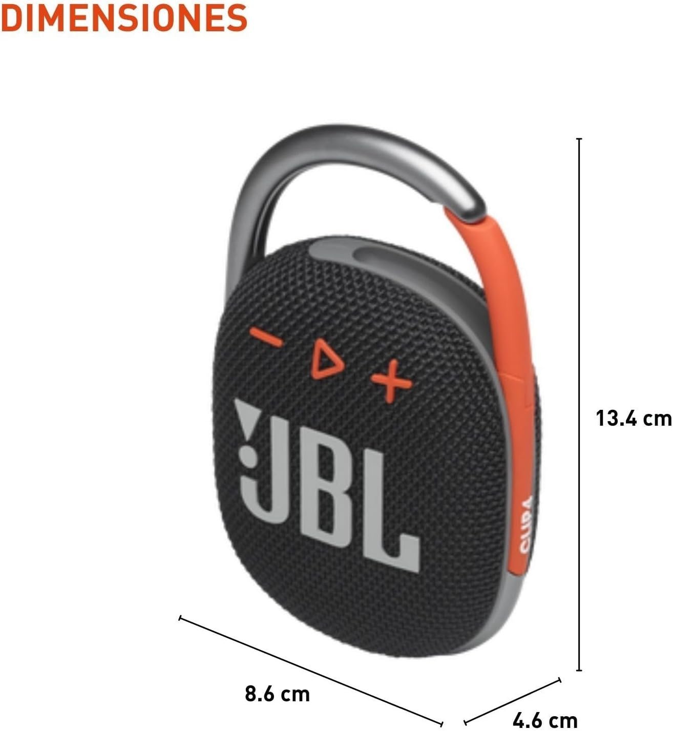 JBL Clip 4, Black/Orange - Portable Bluetooth 5.1 Speaker - Up to 10 Hours of Play - Waterproof & Dust Resistant - Includes Noise & Echo-Canceling Speakerphone - Image 9
