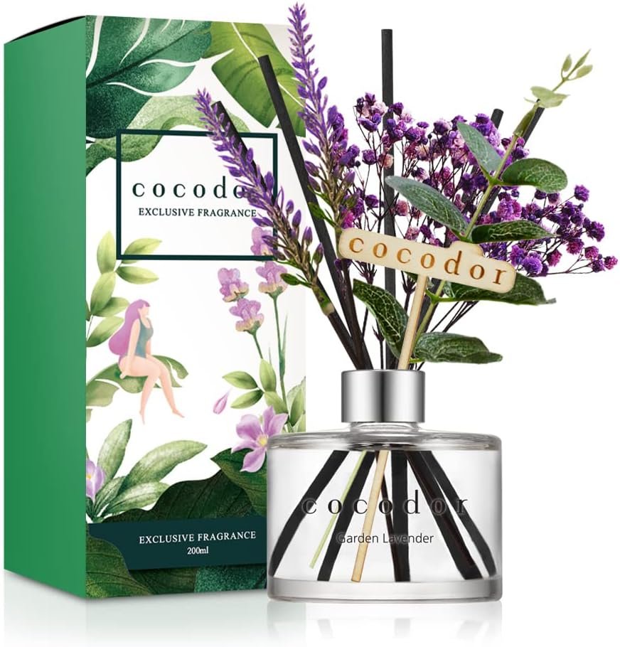 COCODOR Lavender Reed Diffuser/Garden Lavender / 6.7oz(200ml) / 1 Pack/Home Decor & Office Decor, Fragrance and Gifts - Image 2
