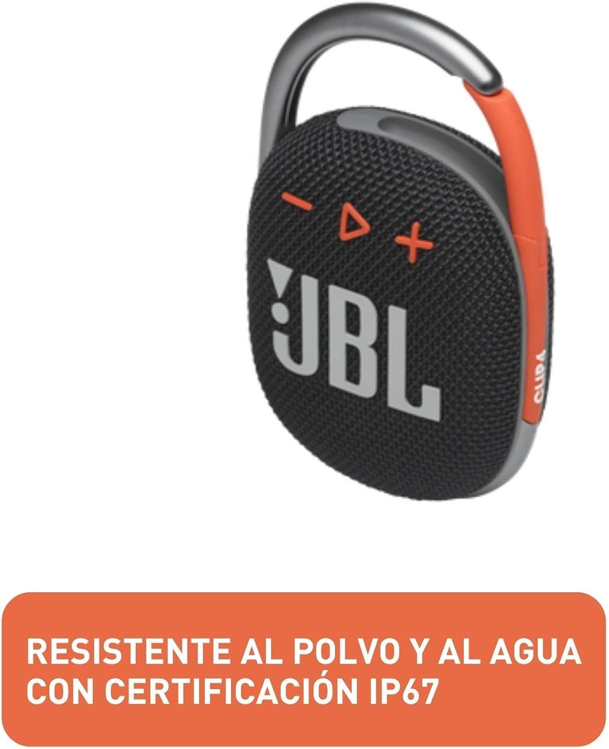 JBL Clip 4, Black/Orange - Portable Bluetooth 5.1 Speaker - Up to 10 Hours of Play - Waterproof & Dust Resistant - Includes Noise & Echo-Canceling Speakerphone - Image 7