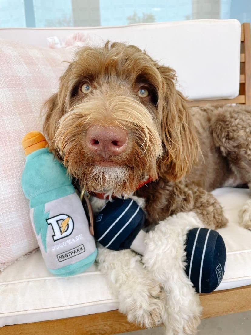 Nestpark Fitness Funny Dog Toys - Doggyade and Doggy Dumbbell Workout Parody Cute Dog Toys - 2 Pack (Workout Pack) - Image 5